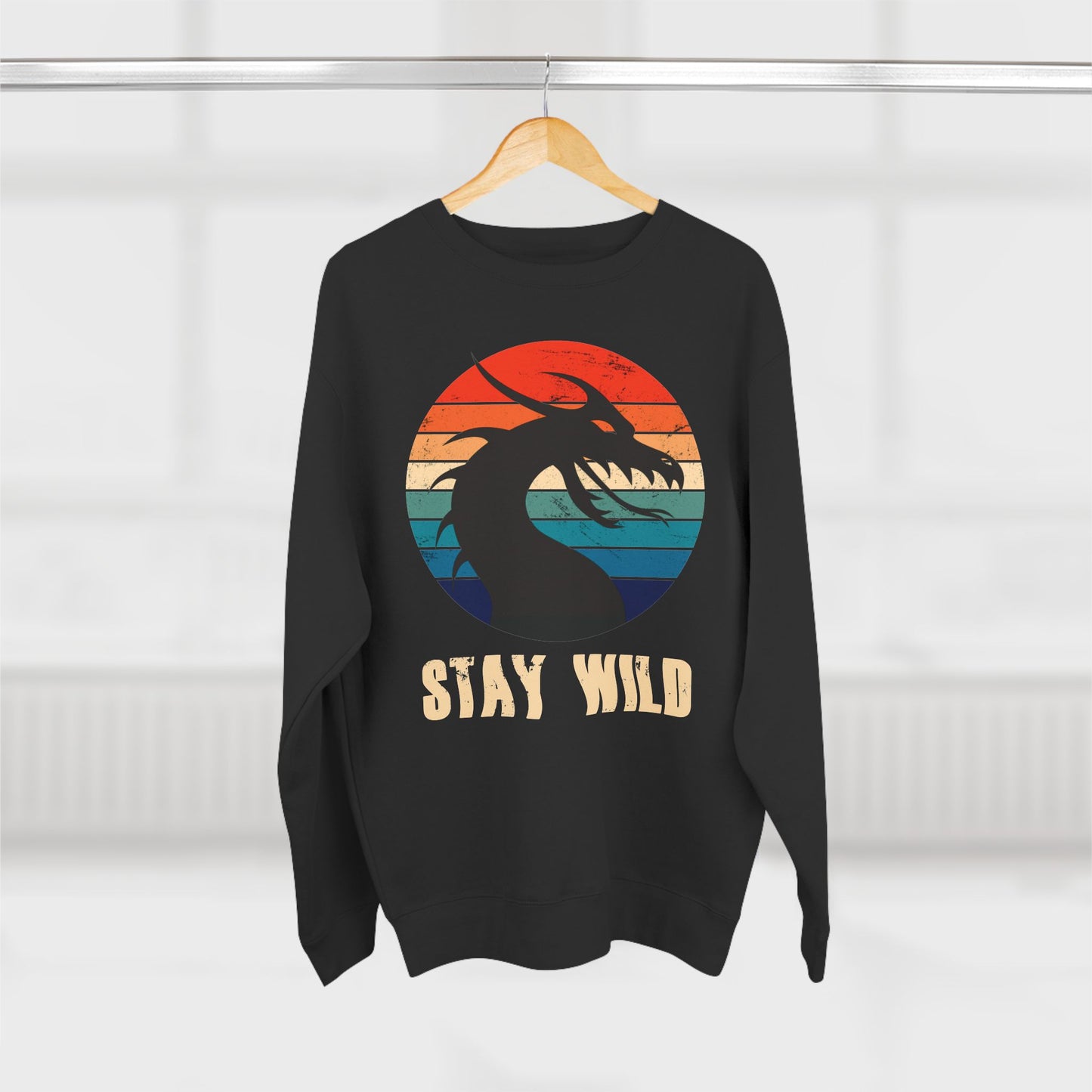 "STAY WILD" by Electric Lizard - Unisex Crewneck Sweatshirt