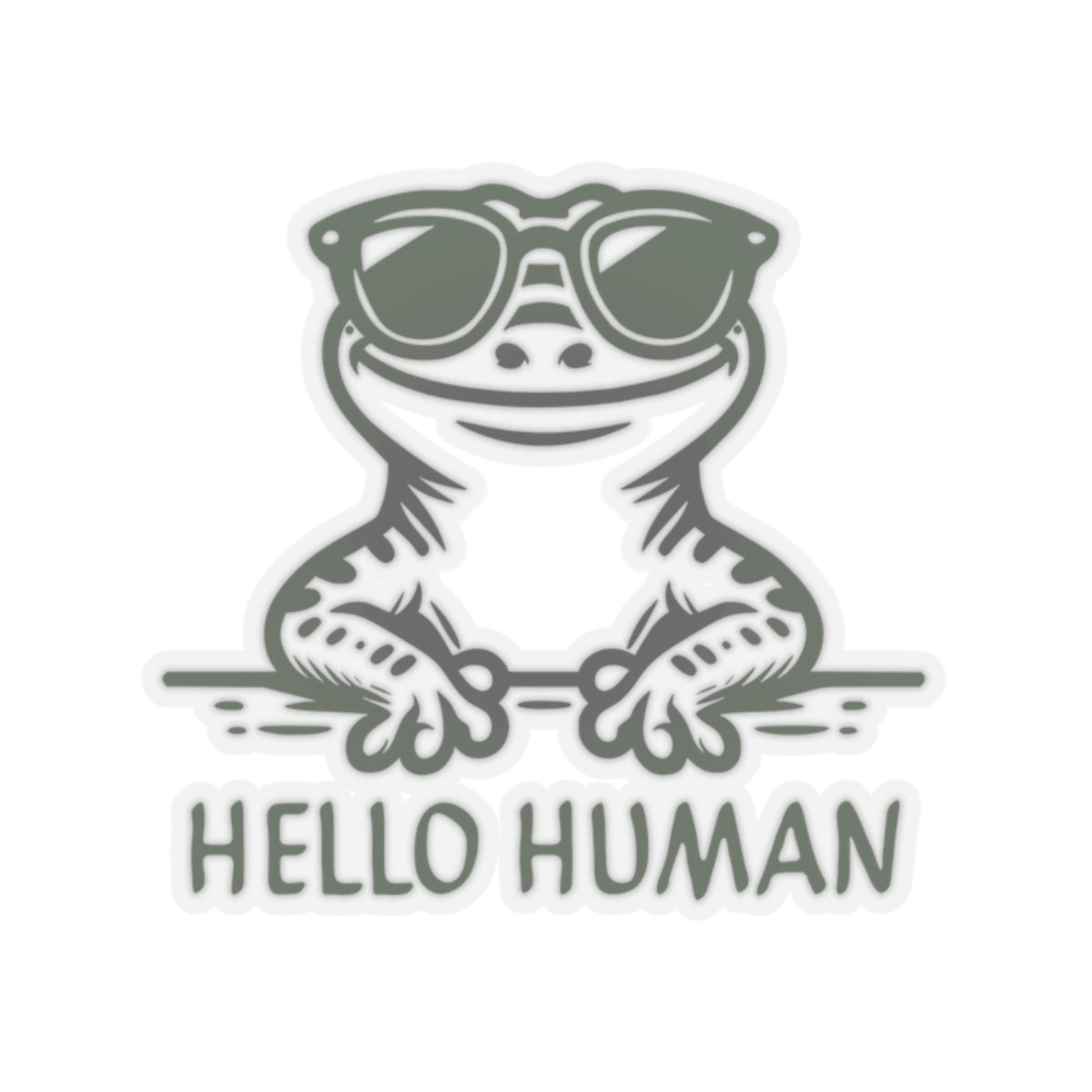 Pegatinas troqueladas "Hello Human 2" de Electric Lizard