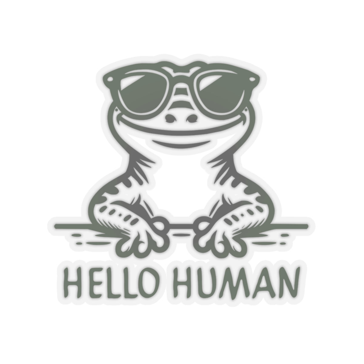 Pegatinas troqueladas "Hello Human 2" de Electric Lizard