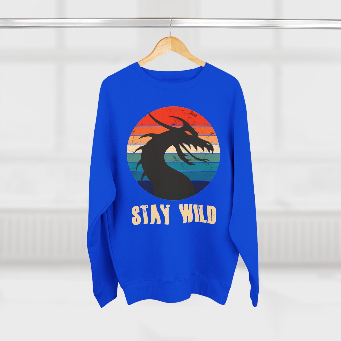 "STAY WILD" by Electric Lizard - Unisex Crewneck Sweatshirt