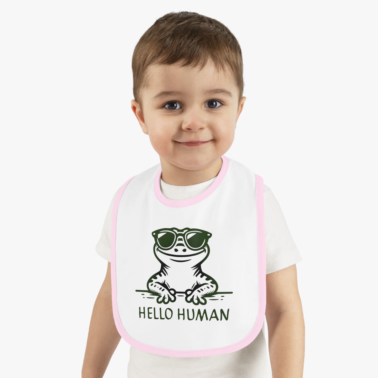 "Hello Human 2" od Electric Lizard - bryndáček s kontrastním trimem pro miminko