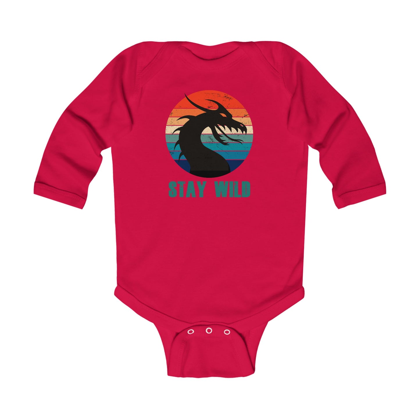 "STAY WILD" by Electric Lizard - Infant Long Sleeve Bodysuit