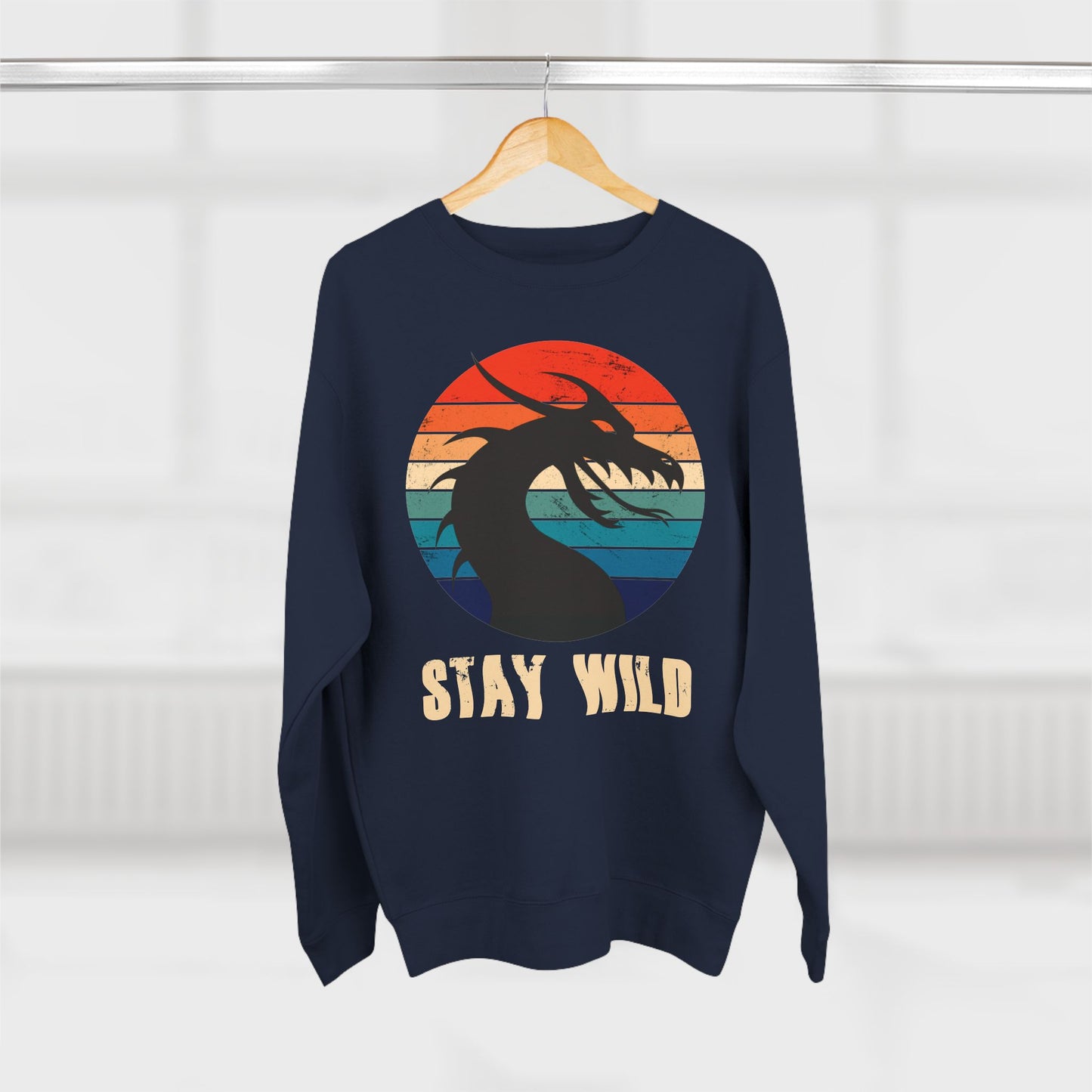 "STAY WILD" by Electric Lizard - Unisex Crewneck Sweatshirt