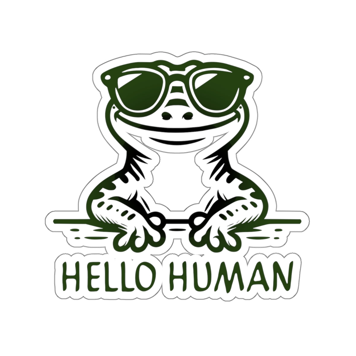 Pegatinas troqueladas "Hello Human 2" de Electric Lizard