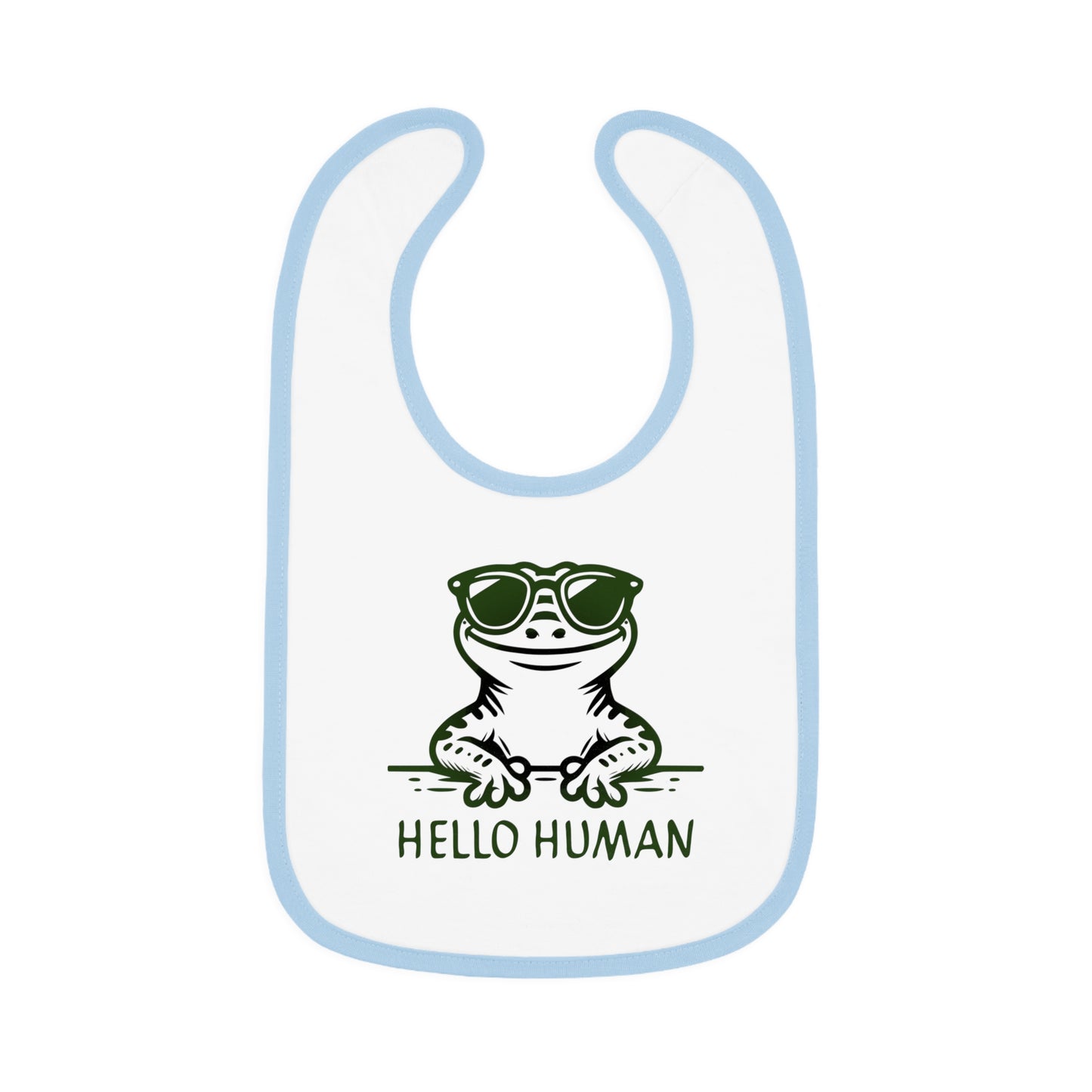 "Hello Human 2" od Electric Lizard - bryndáček s kontrastním trimem pro miminko