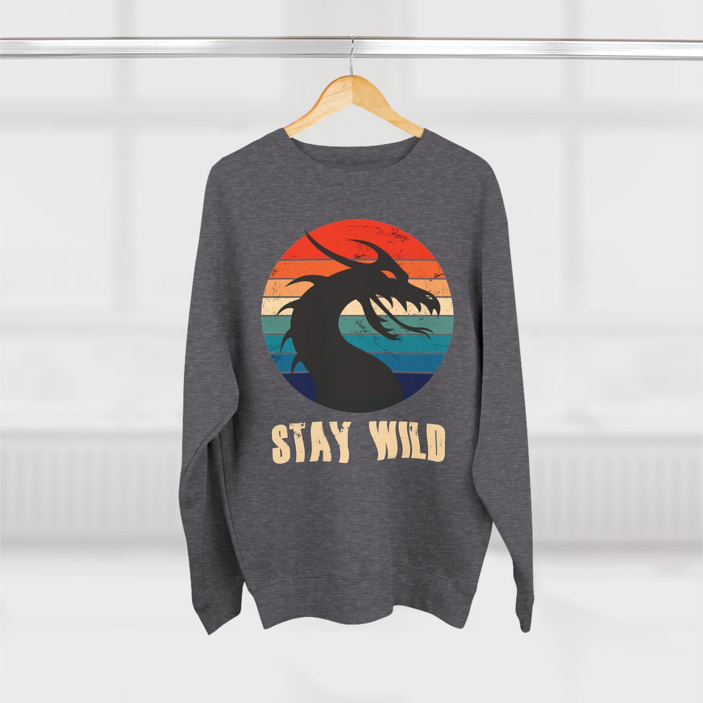 "STAY WILD" by Electric Lizard - Unisex Crewneck Sweatshirt
