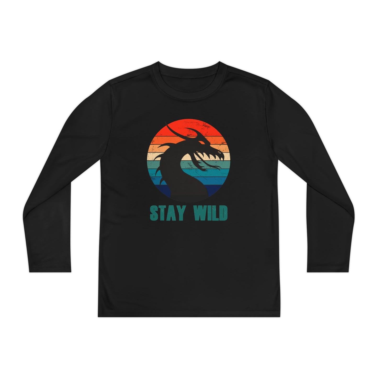 "STAY WILD" by Electric Lizard - Youth Long Sleeve Competitor Tee