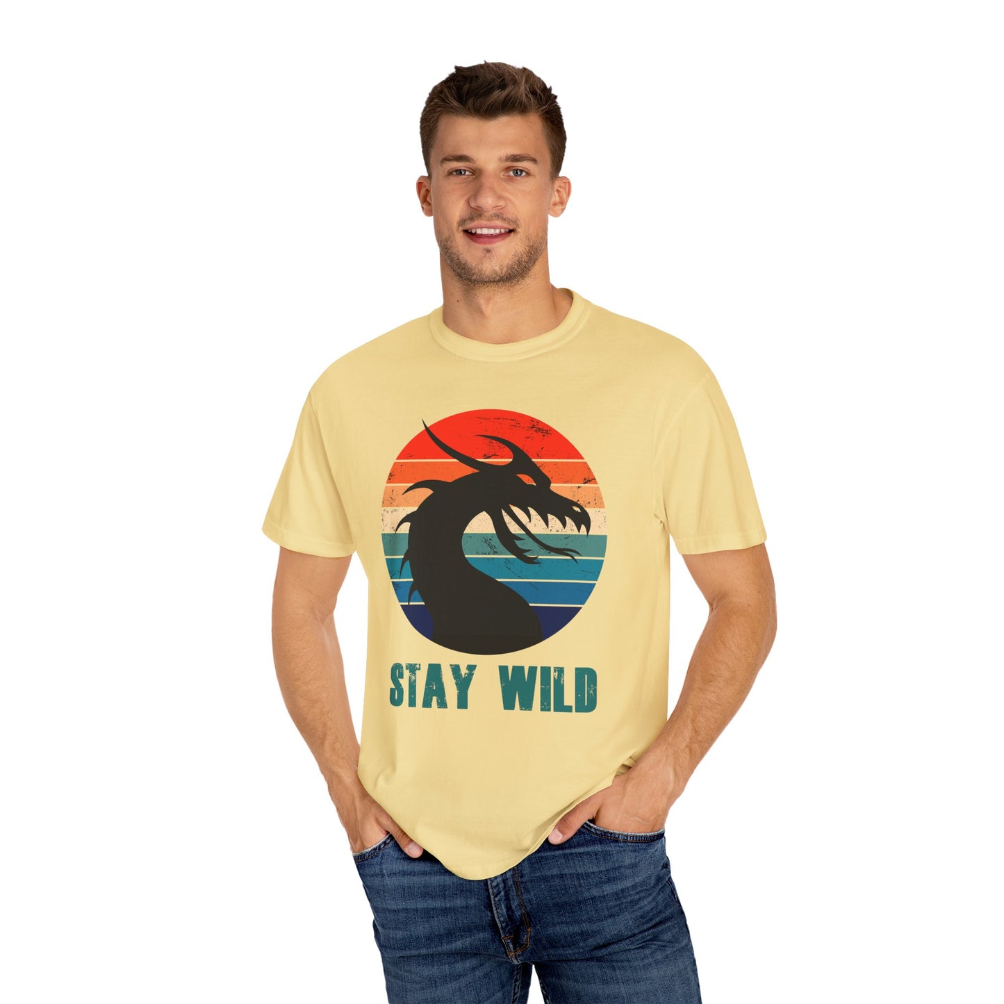 "STAY WILD" by Electric Lizard - Unisex Garment-Dyed T-shirt