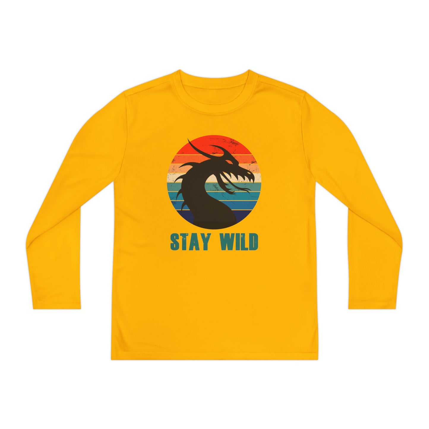 "STAY WILD" by Electric Lizard - Youth Long Sleeve Competitor Tee