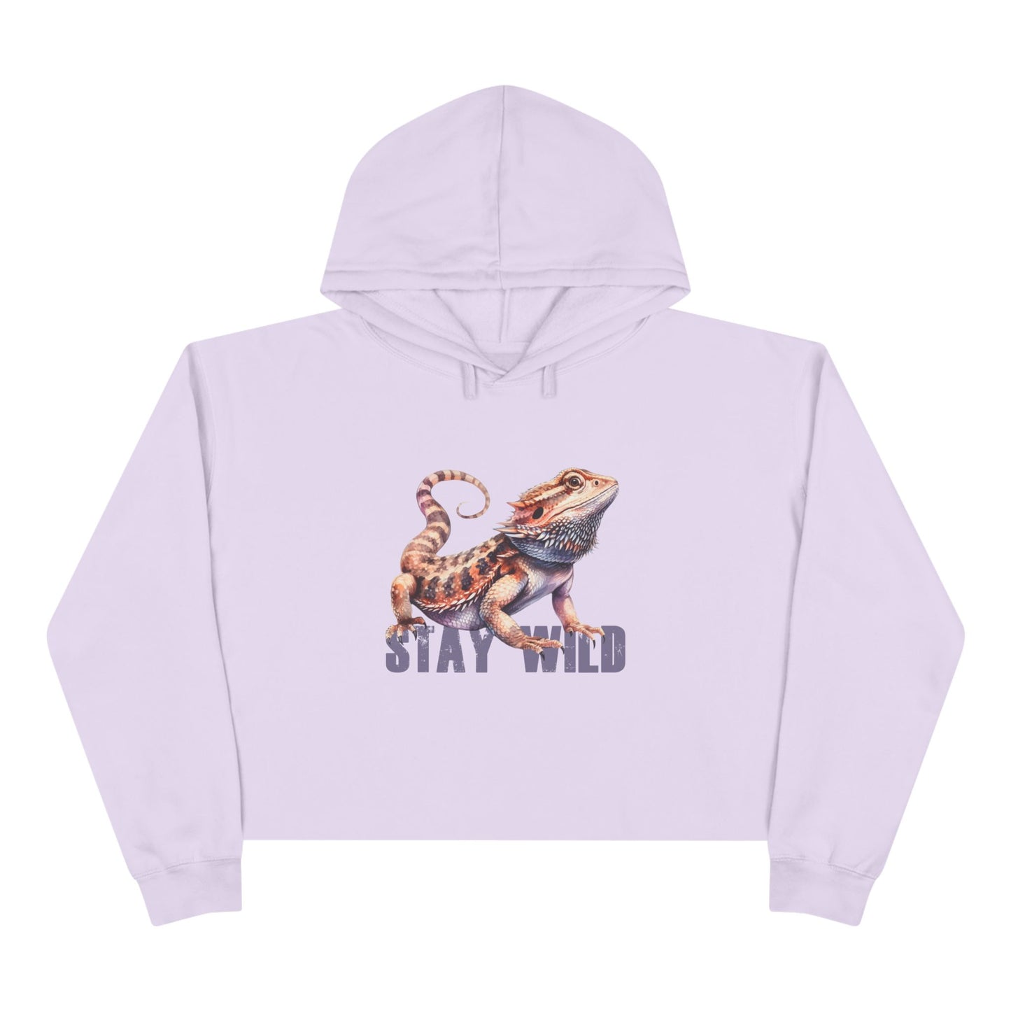 "STAY WILD" by Electric Lizard - Crop Hoodie