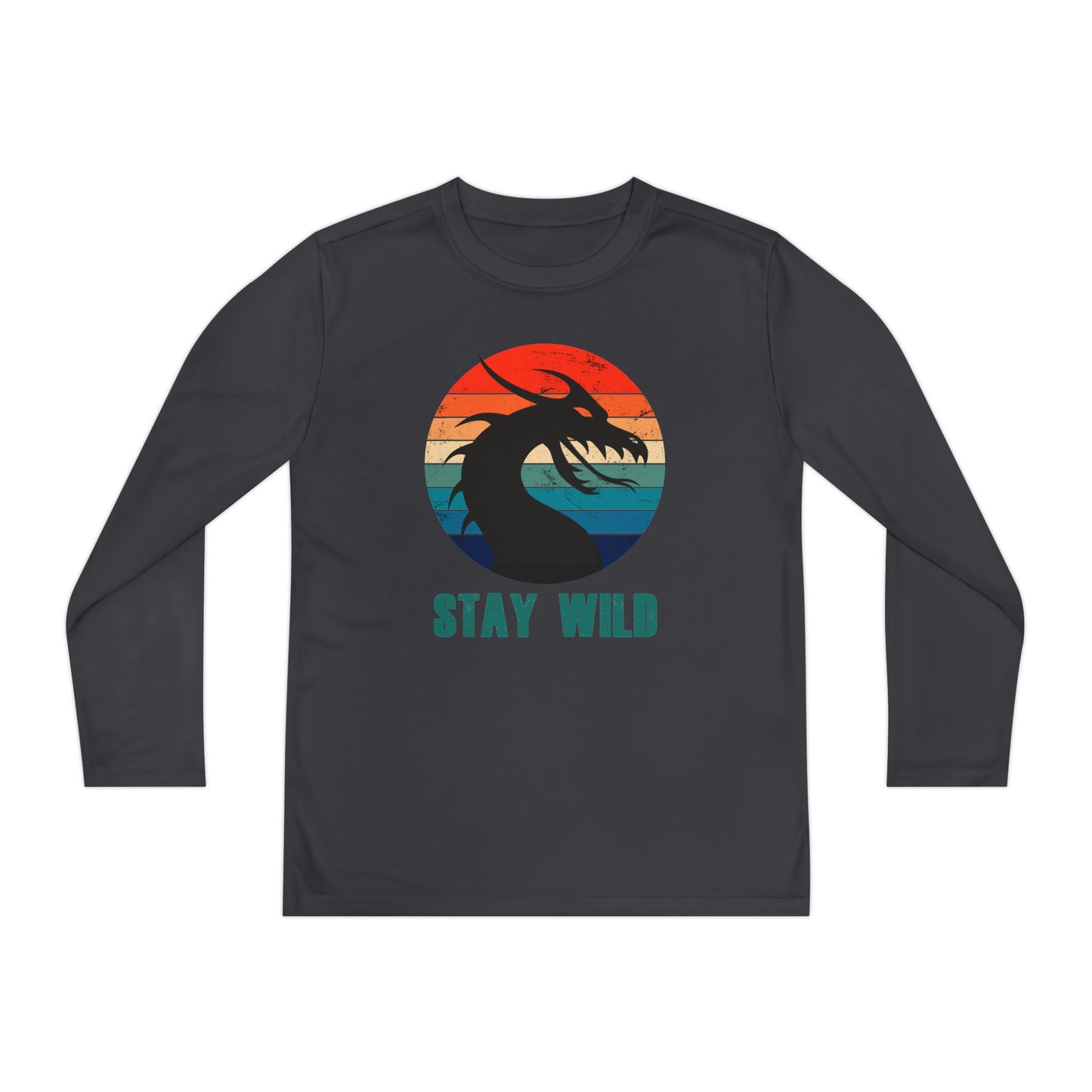 "STAY WILD" by Electric Lizard - Youth Long Sleeve Competitor Tee