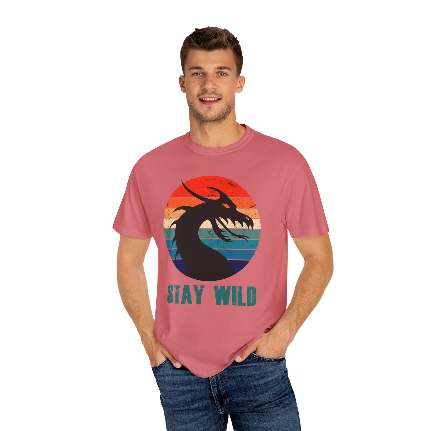 "STAY WILD" by Electric Lizard - Unisex Garment-Dyed T-shirt