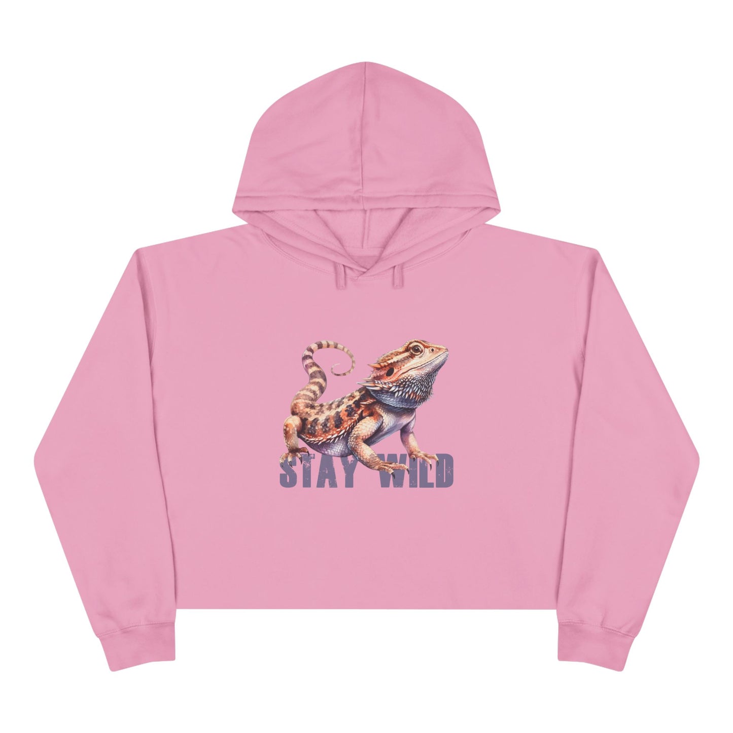 "STAY WILD" by Electric Lizard - Crop Hoodie