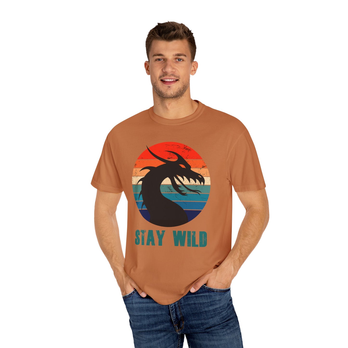 "STAY WILD" by Electric Lizard - Unisex Garment-Dyed T-shirt