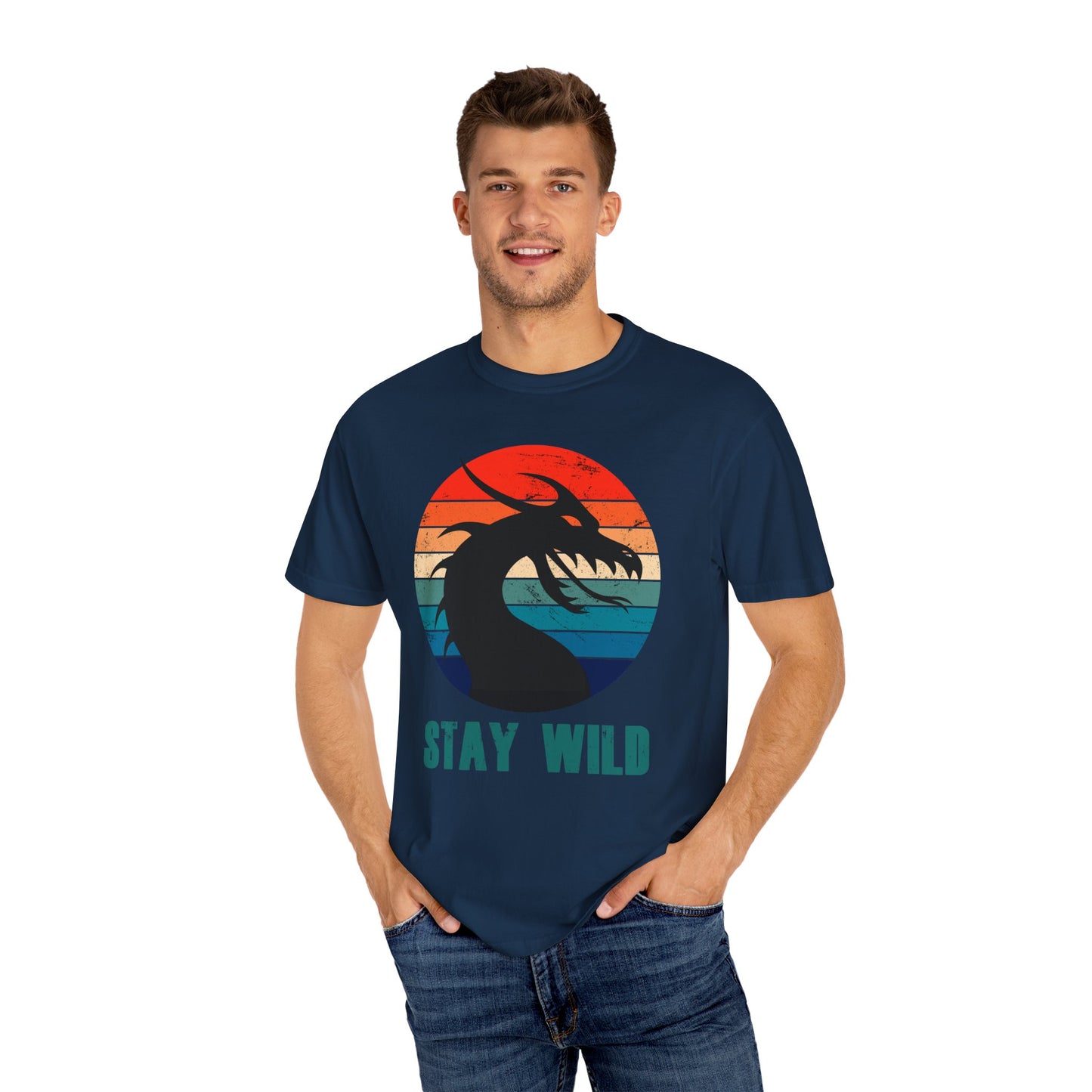 "STAY WILD" by Electric Lizard - Unisex Garment-Dyed T-shirt