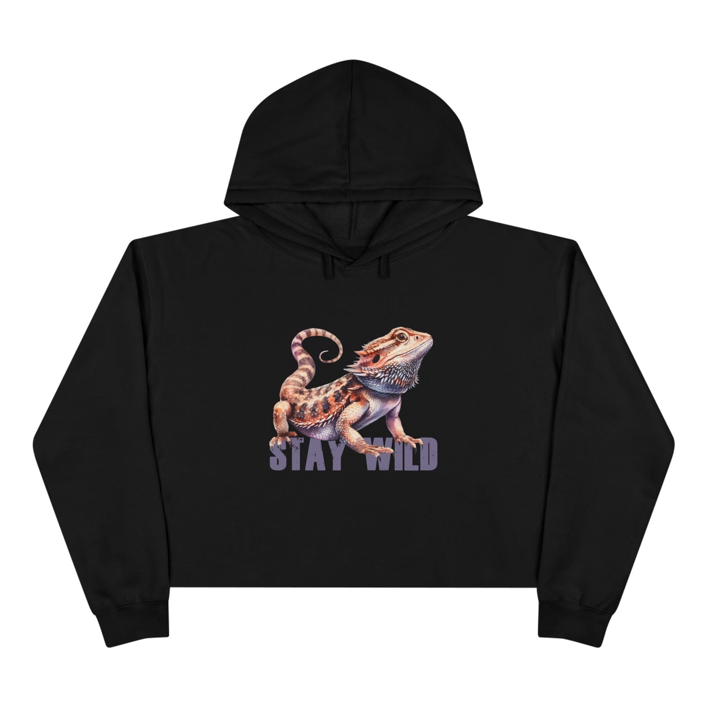 "STAY WILD" by Electric Lizard - Crop Hoodie