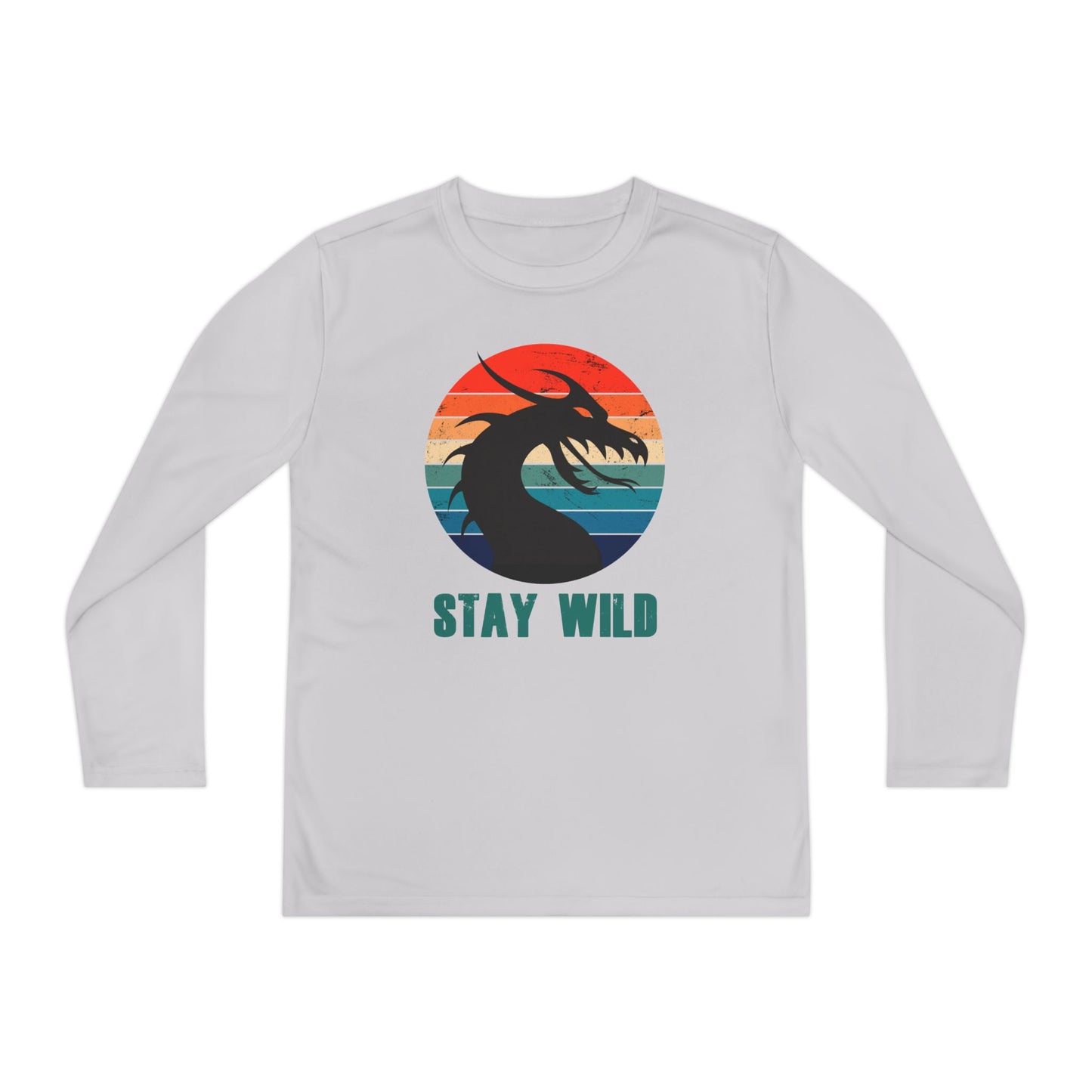 "STAY WILD" by Electric Lizard - Youth Long Sleeve Competitor Tee