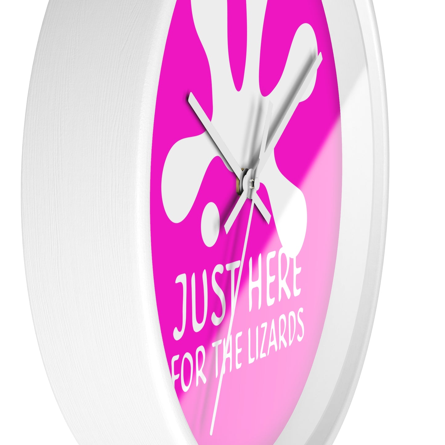 "Just Here For The Lizards" by Electric Lizard - Wall Clock