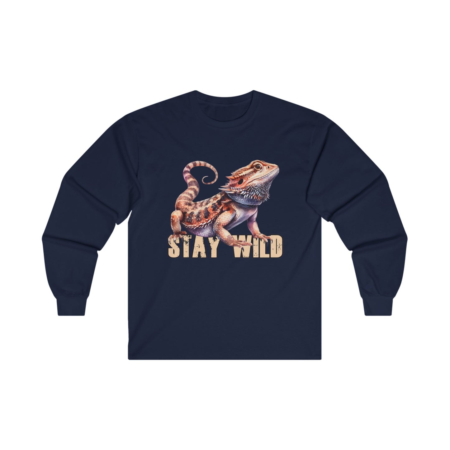 "STAY WILD" by Electric Lizard - Unisex Ultra Cotton Long Sleeve Tee / ECO-Friendly