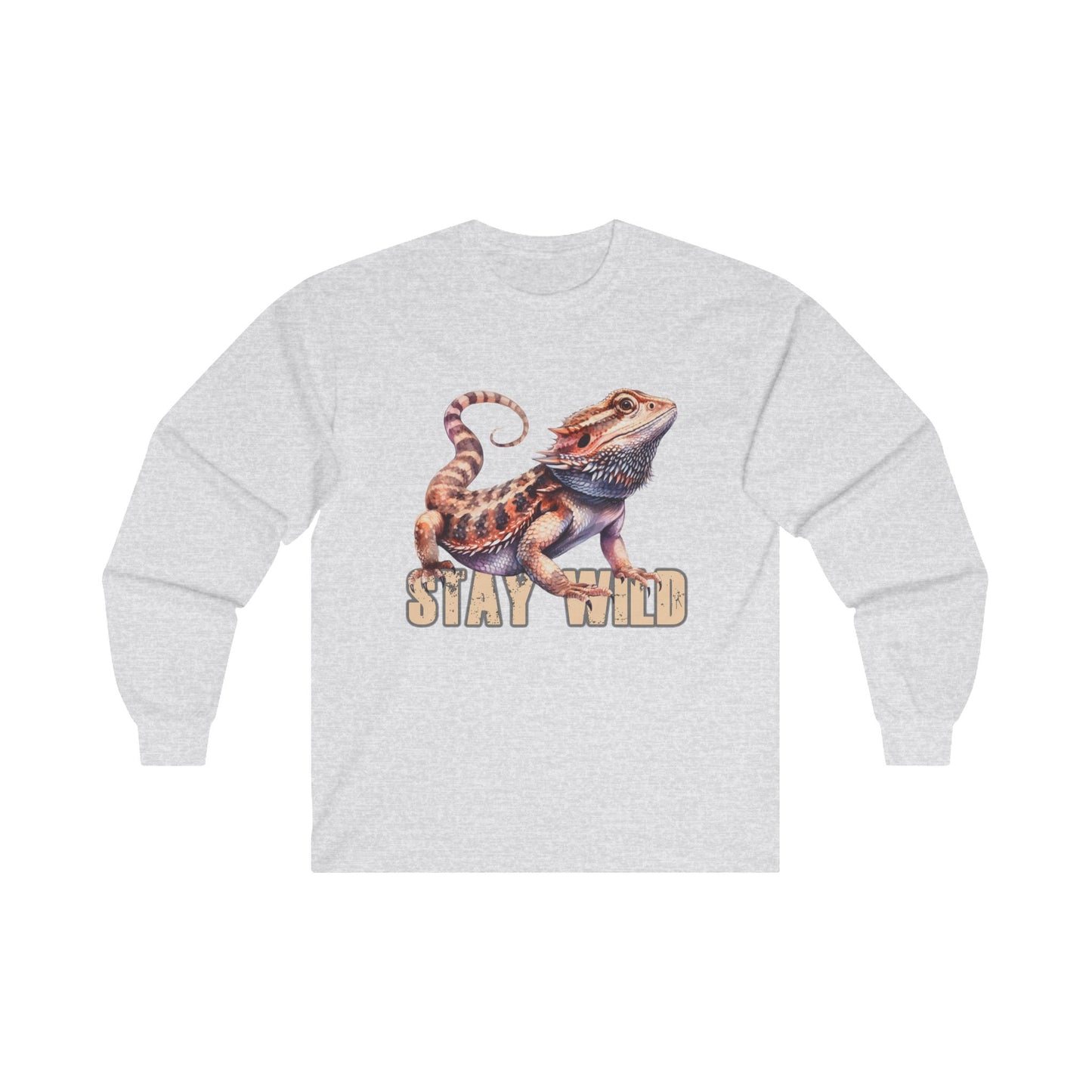 "STAY WILD" by Electric Lizard - Unisex Ultra Cotton Long Sleeve Tee / ECO-Friendly