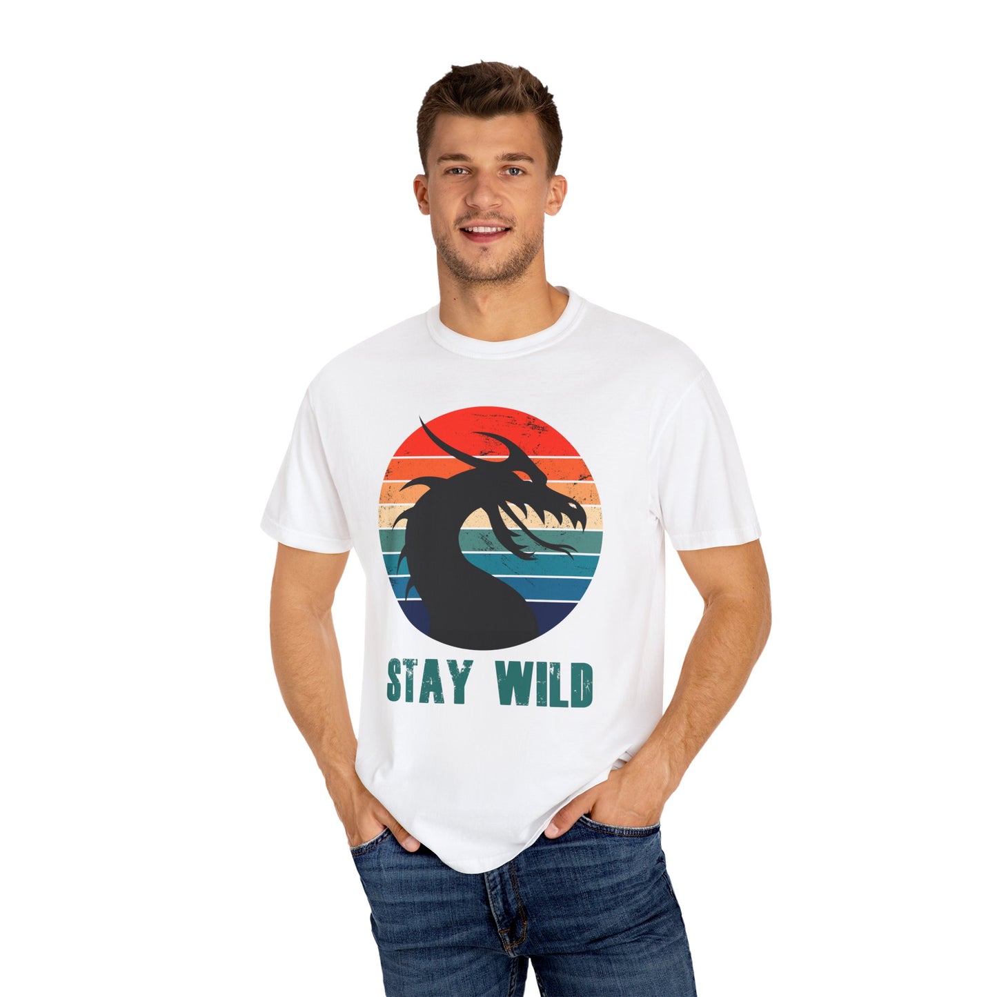 "STAY WILD" by Electric Lizard - Unisex Garment-Dyed T-shirt