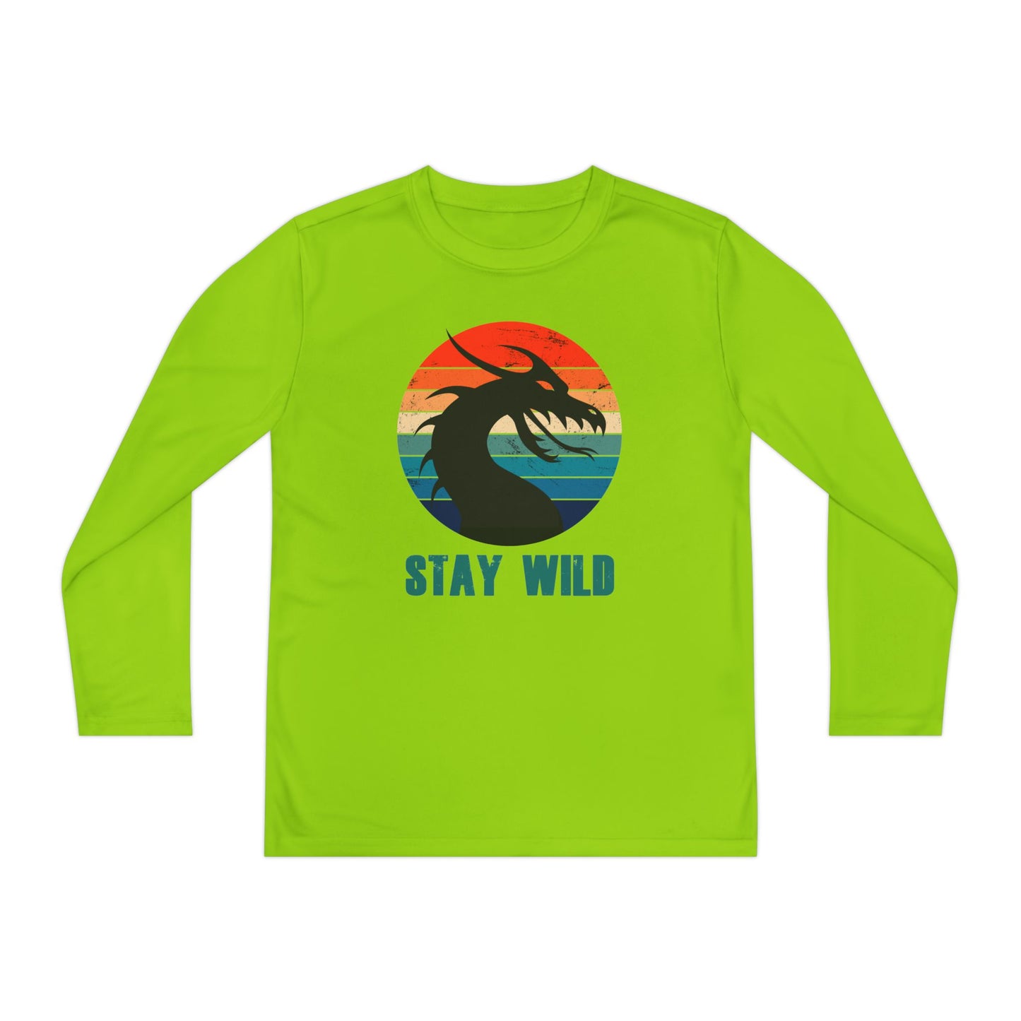 "STAY WILD" by Electric Lizard - Youth Long Sleeve Competitor Tee