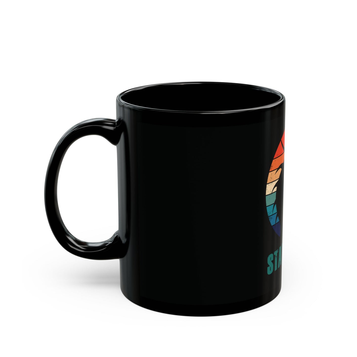 "STAY WILD" by Electric Lizard - Black Mug (11oz, 15oz)