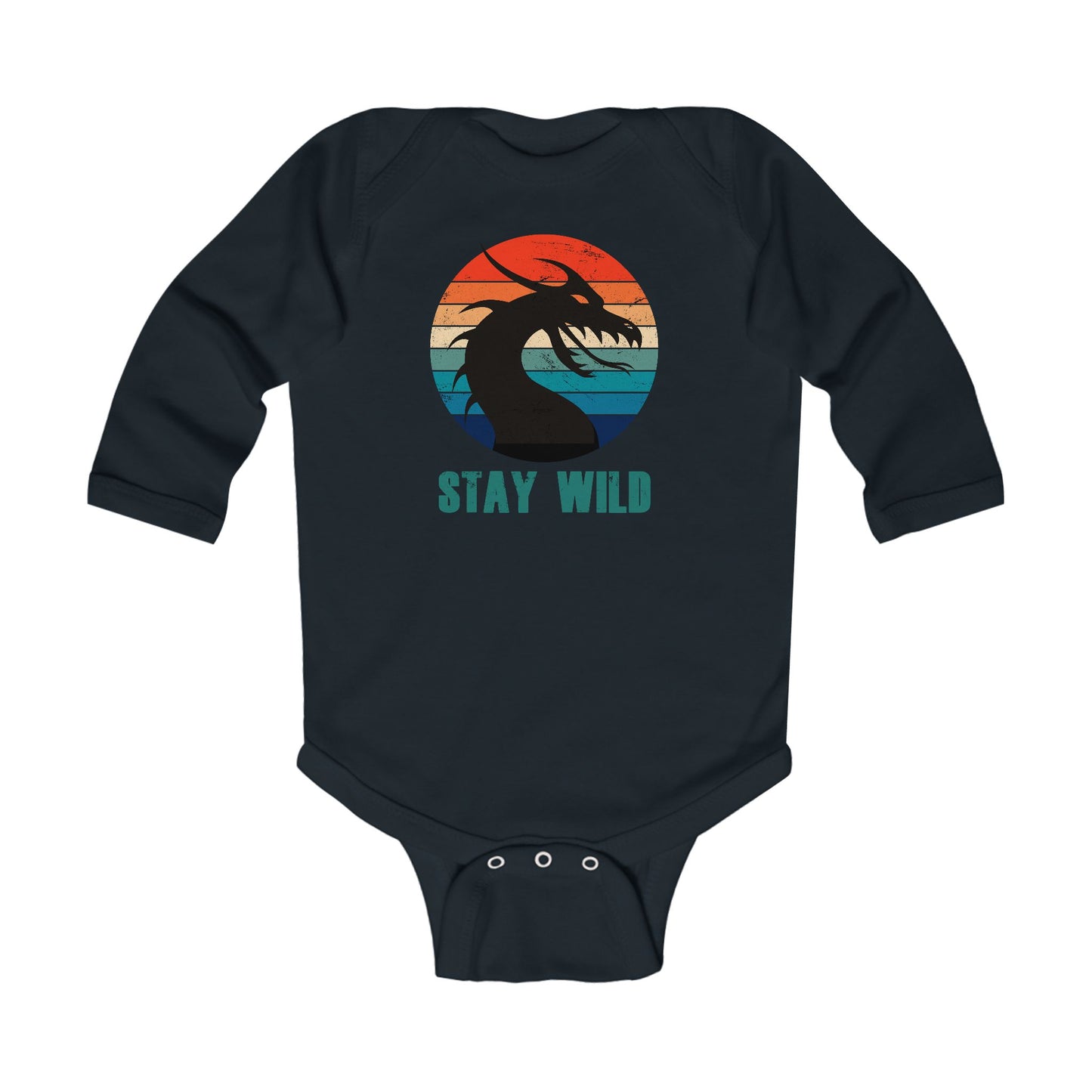 "STAY WILD" by Electric Lizard - Infant Long Sleeve Bodysuit