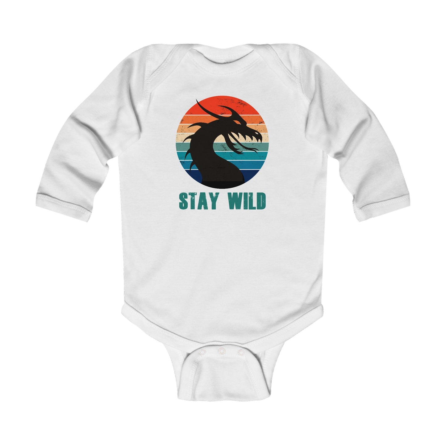 "STAY WILD" by Electric Lizard - Infant Long Sleeve Bodysuit