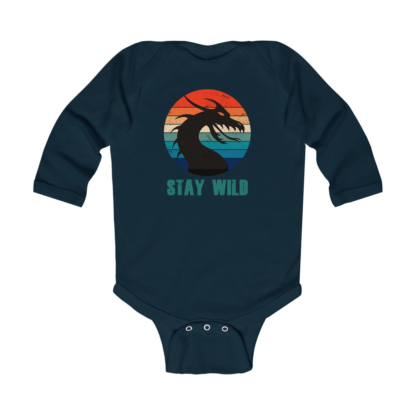 "STAY WILD" by Electric Lizard - Infant Long Sleeve Bodysuit