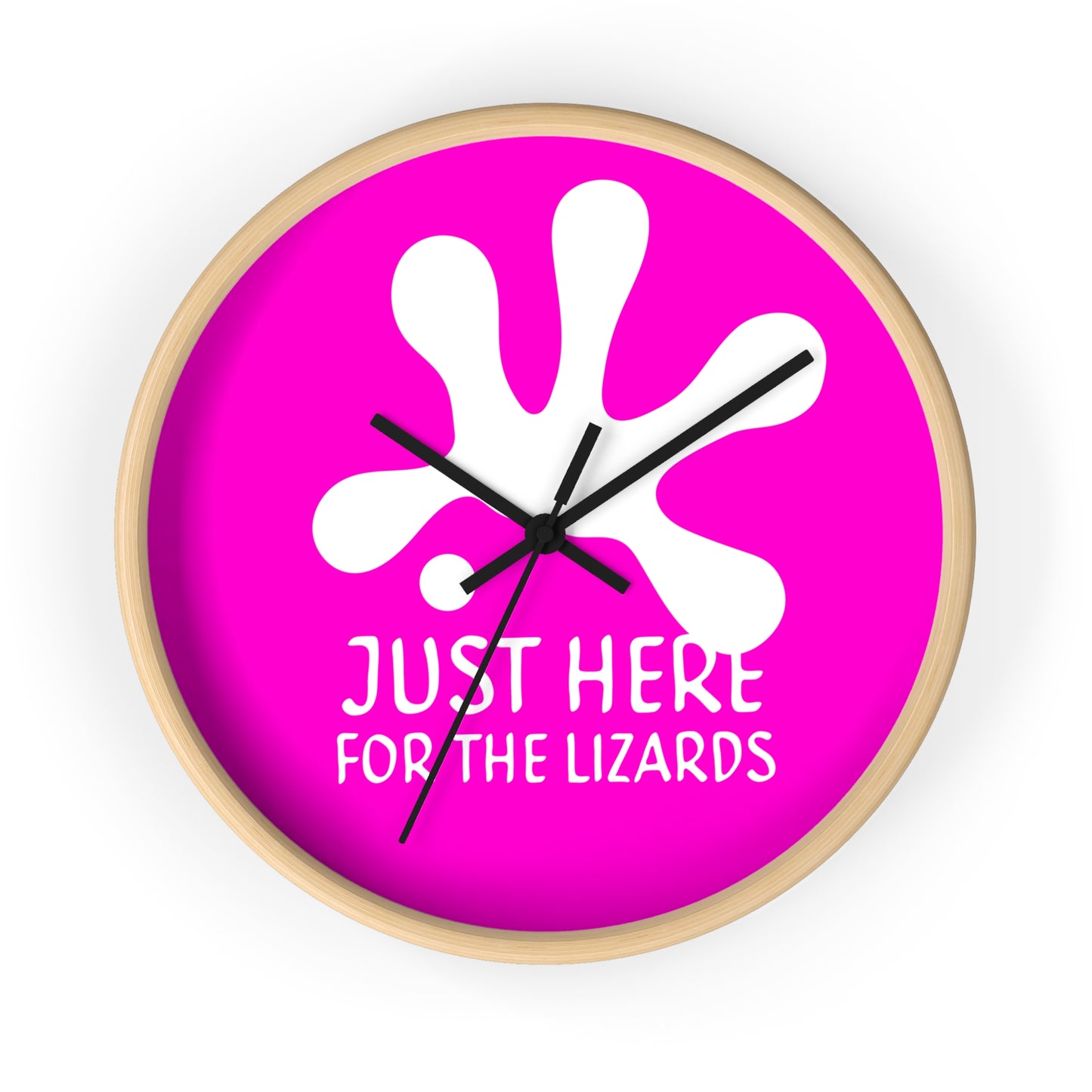 "Just Here For The Lizards" by Electric Lizard - Wall Clock