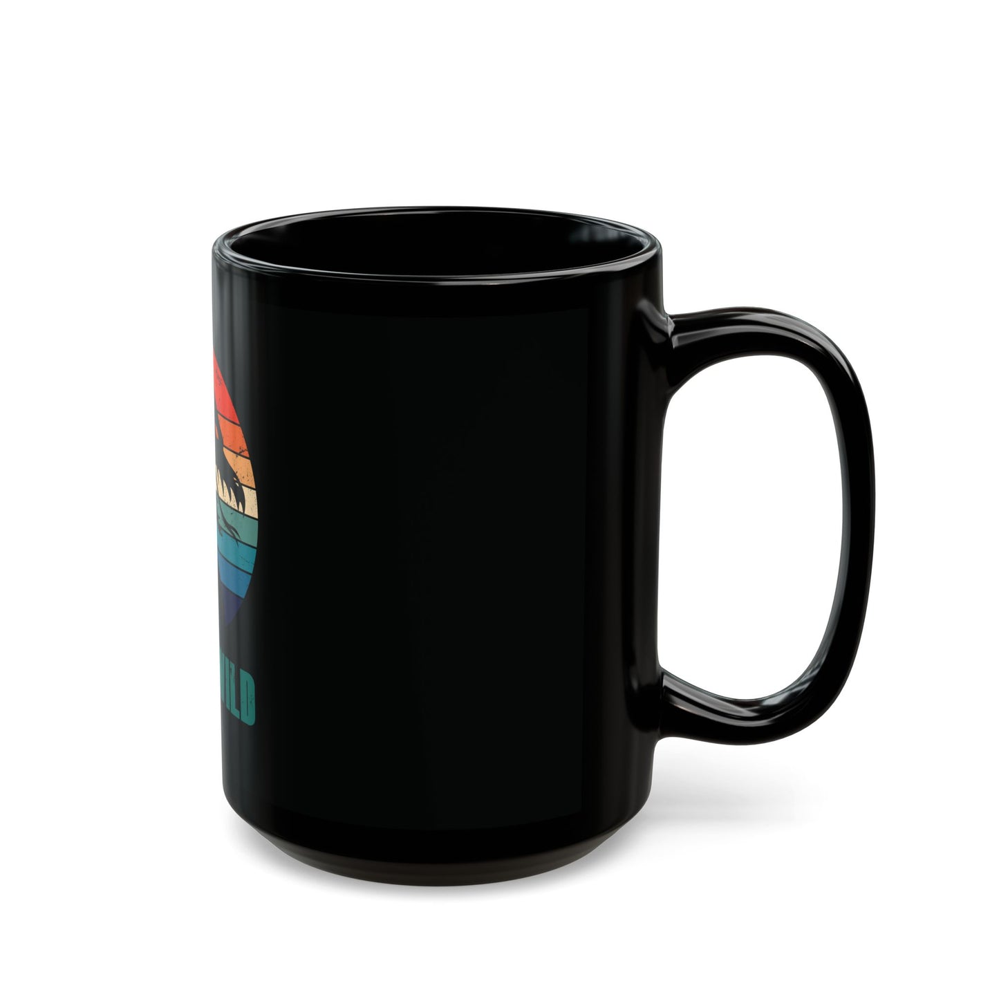 "STAY WILD" by Electric Lizard - Black Mug (11oz, 15oz)