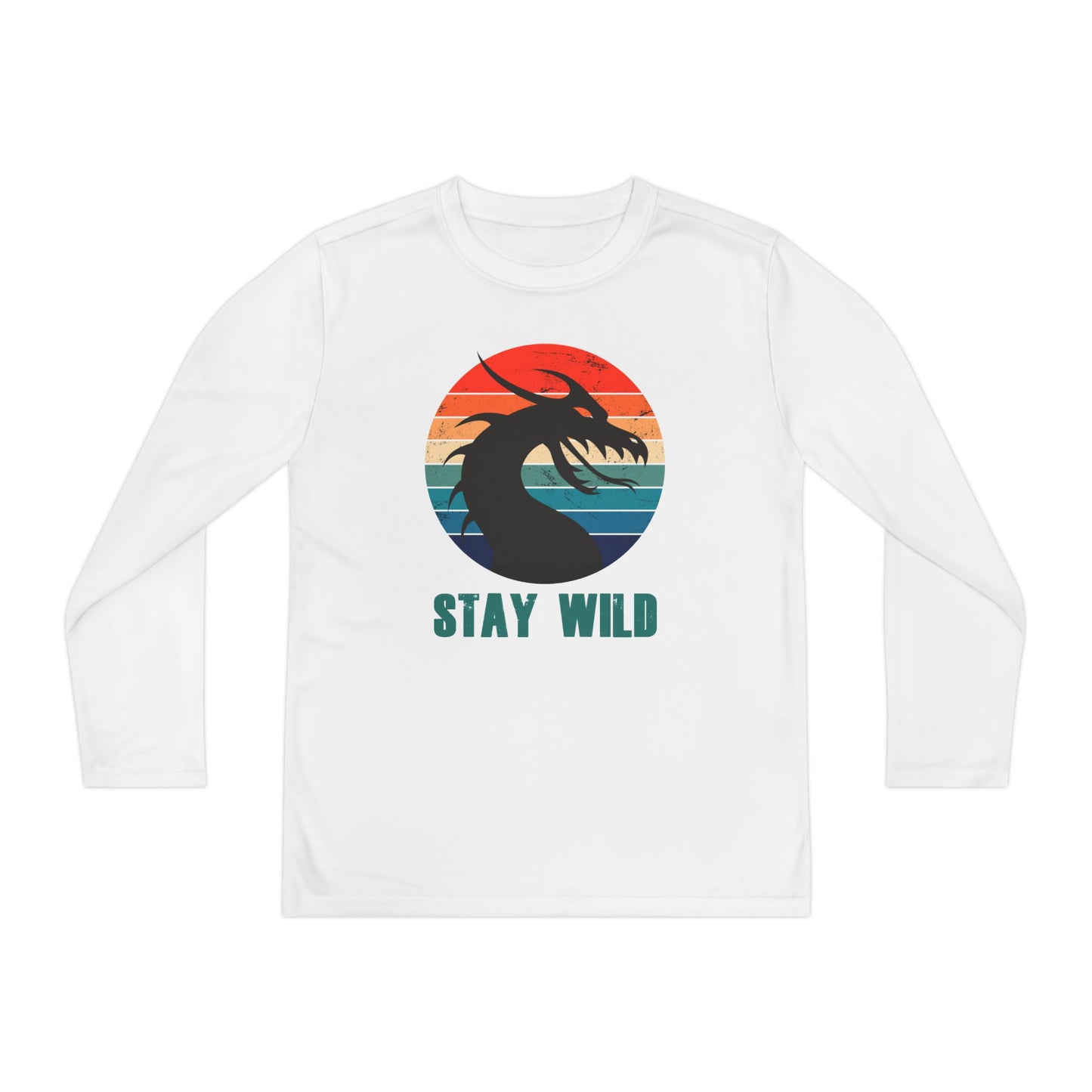 "STAY WILD" by Electric Lizard - Youth Long Sleeve Competitor Tee