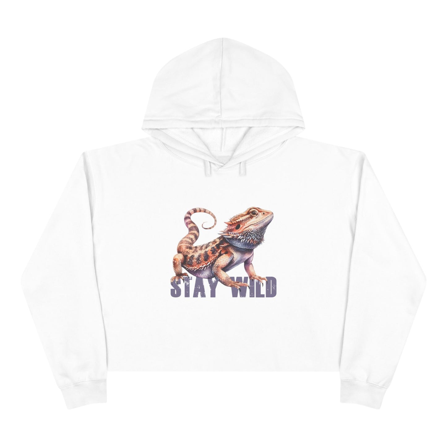 "STAY WILD" by Electric Lizard - Crop Hoodie