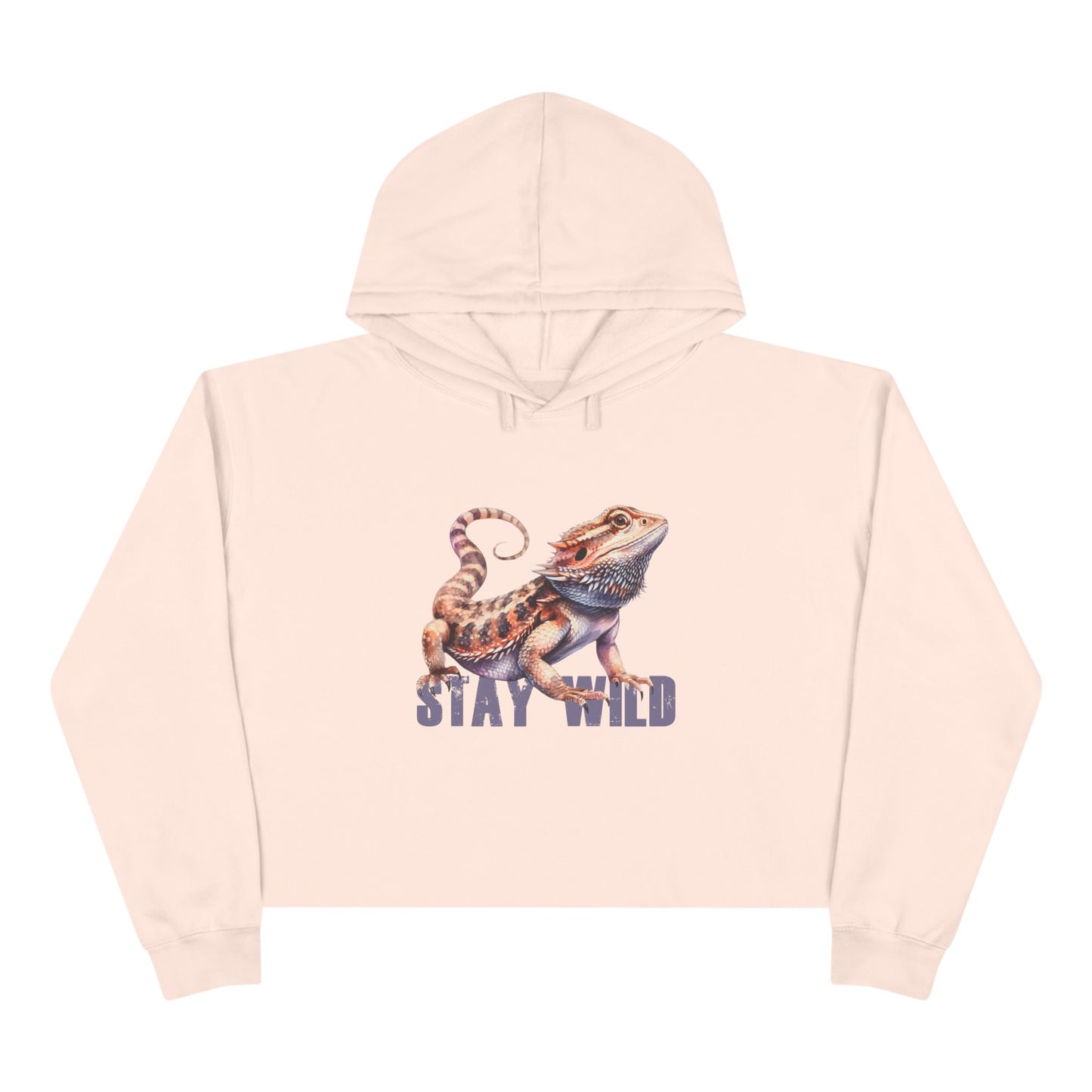 "STAY WILD" by Electric Lizard - Crop Hoodie