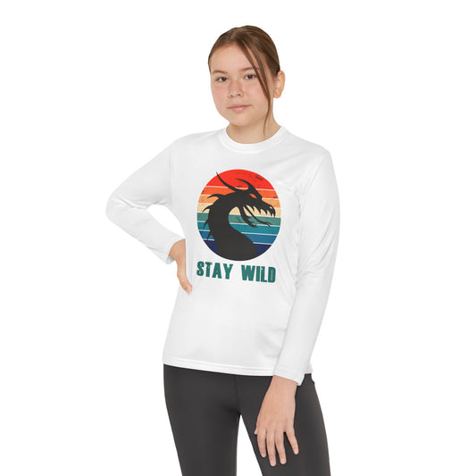 "STAY WILD" by Electric Lizard - Youth Long Sleeve Competitor Tee