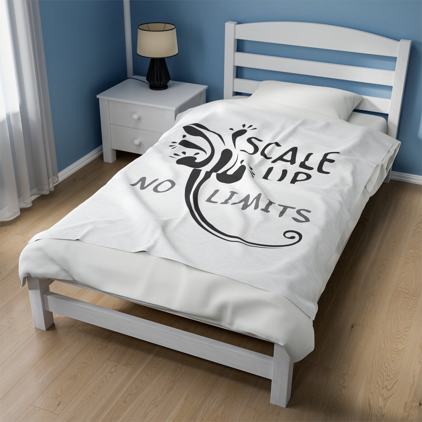 "NO LIMITS" by Electric Lizard - Velveteen Plush Blanket