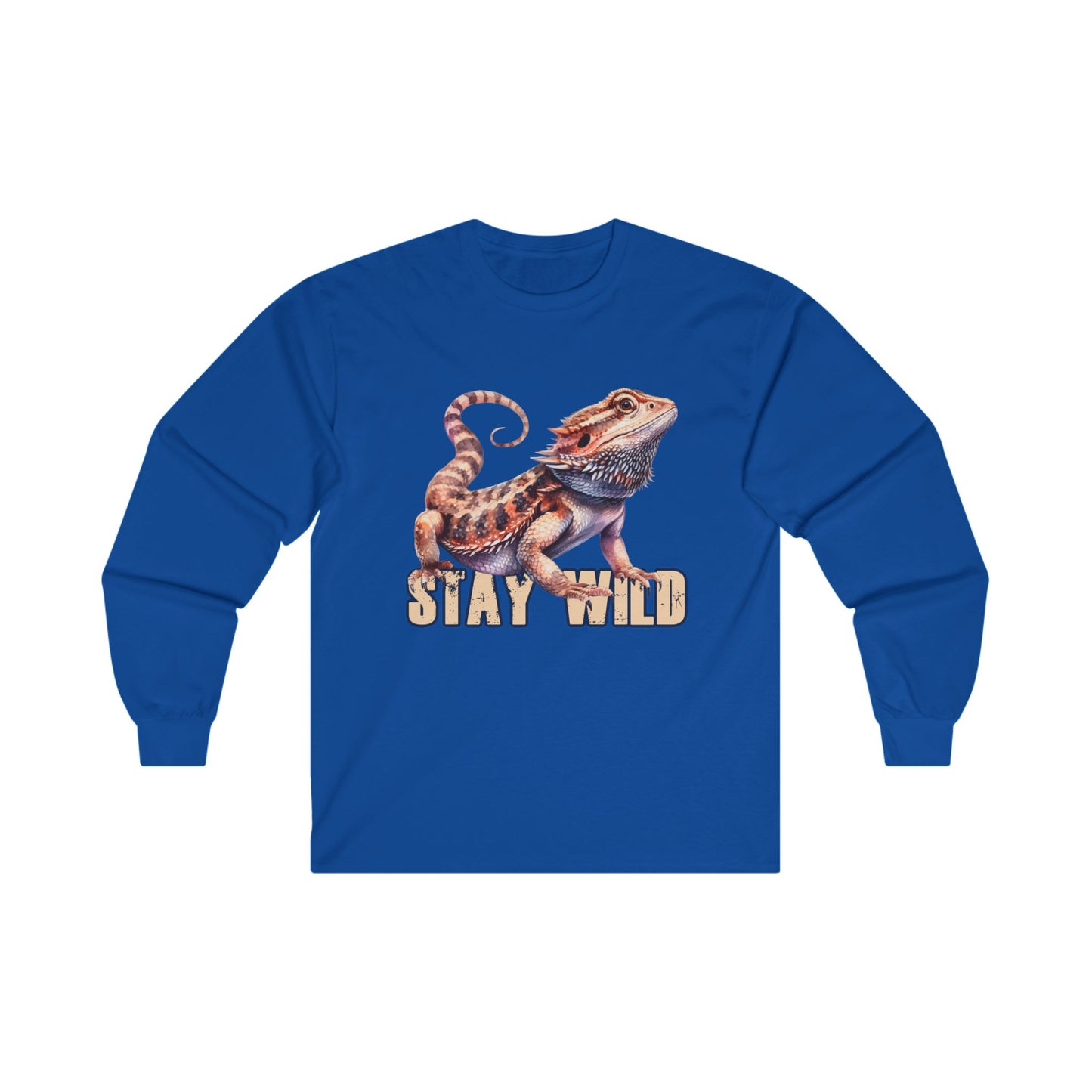 "STAY WILD" by Electric Lizard - Unisex Ultra Cotton Long Sleeve Tee / ECO-Friendly