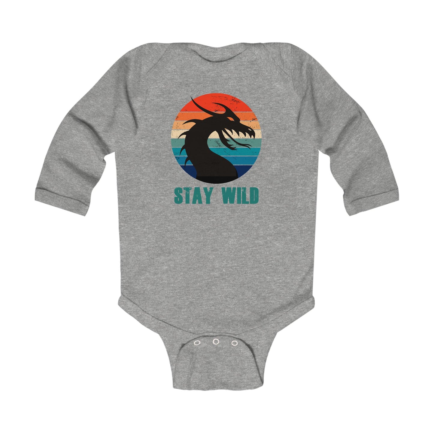 "STAY WILD" by Electric Lizard - Infant Long Sleeve Bodysuit