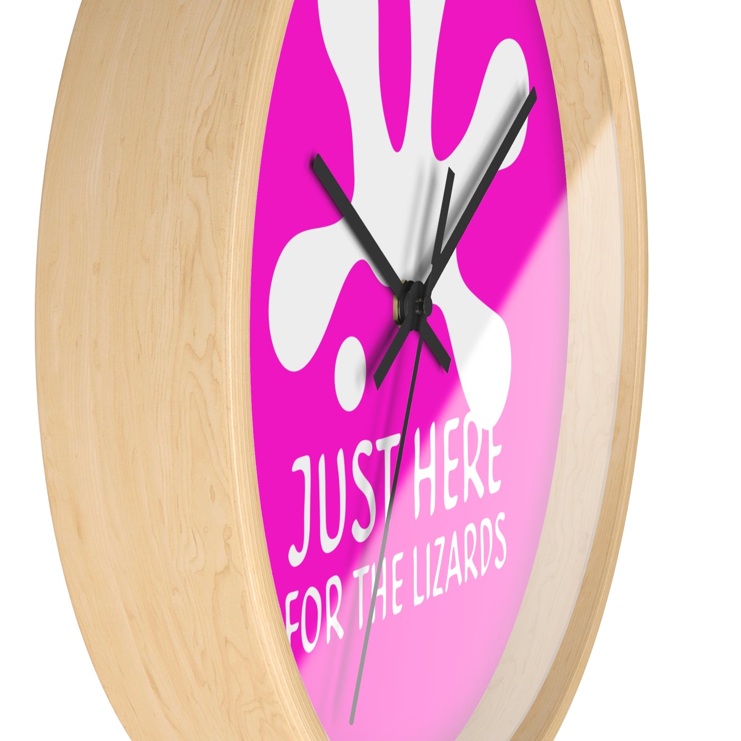 "Just Here For The Lizards" by Electric Lizard - Wall Clock