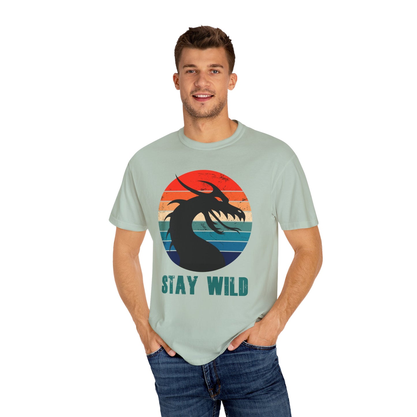 "STAY WILD" by Electric Lizard - Unisex Garment-Dyed T-shirt