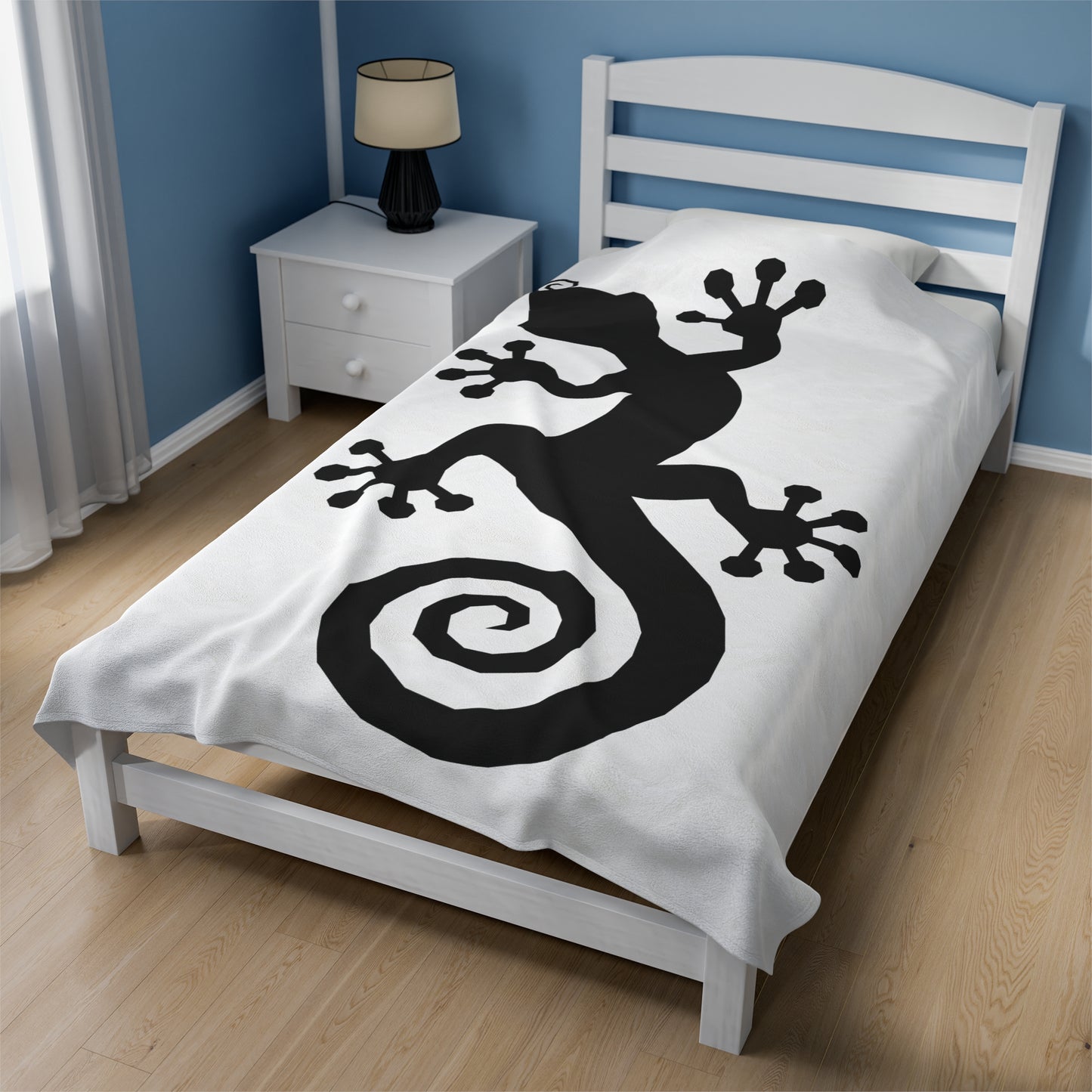 "Lizard" by Electric Lizard - Velveteen Plush Blanket