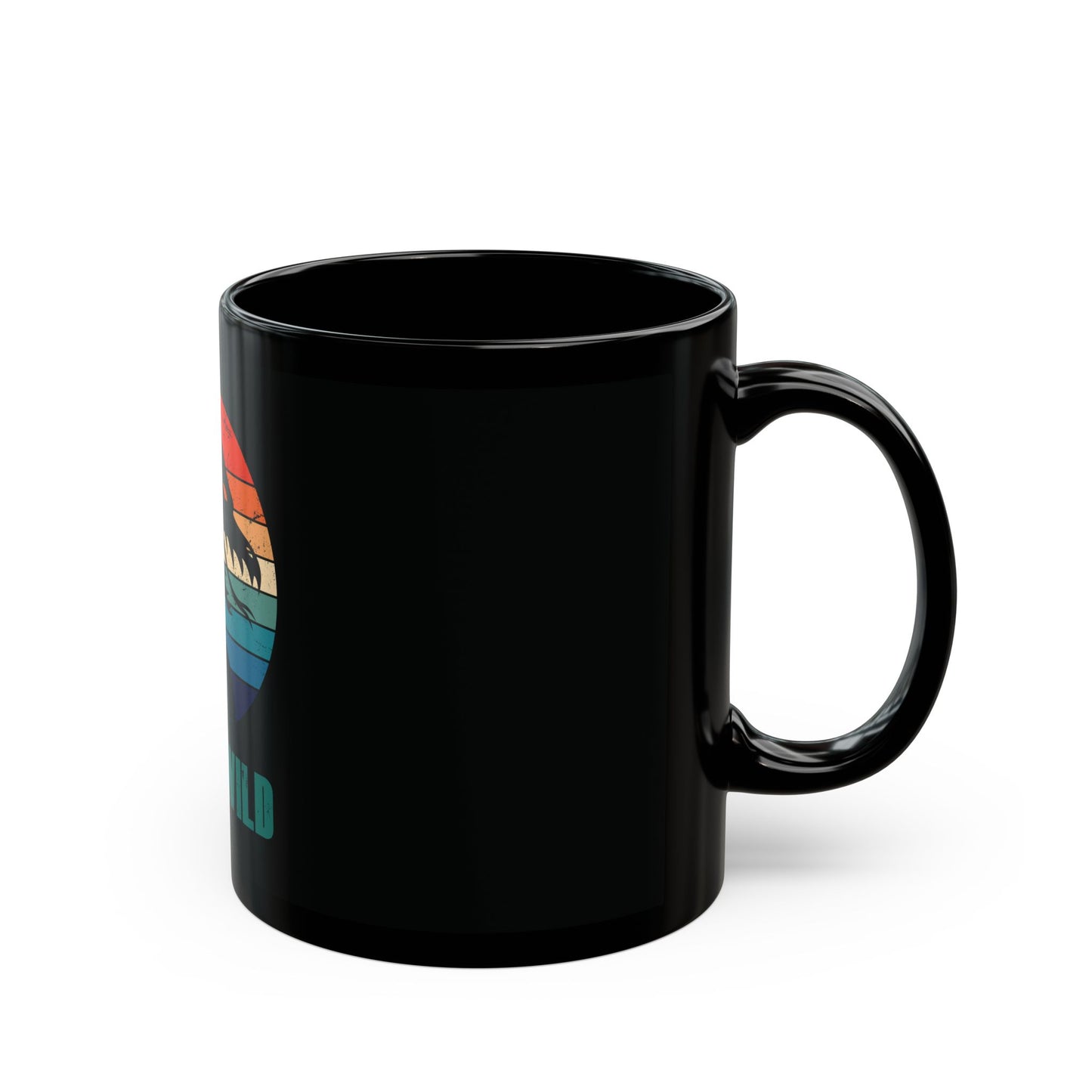 "STAY WILD" by Electric Lizard - Black Mug (11oz, 15oz)