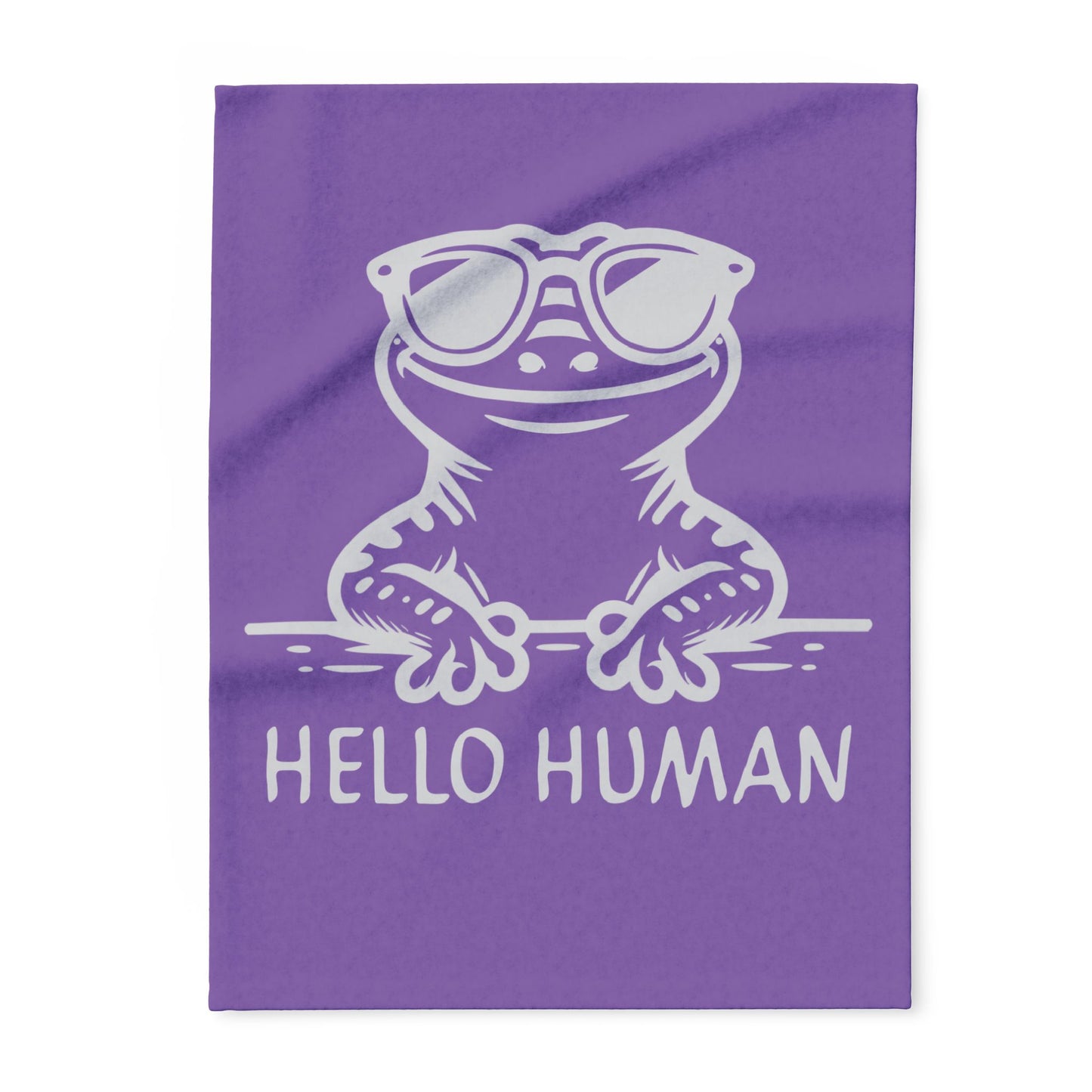 Manta polar ártica "Hello Human 2" de Electric Lizard