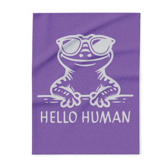 "Hello Human 2" od Electric Lizard - arktická fleecová deka