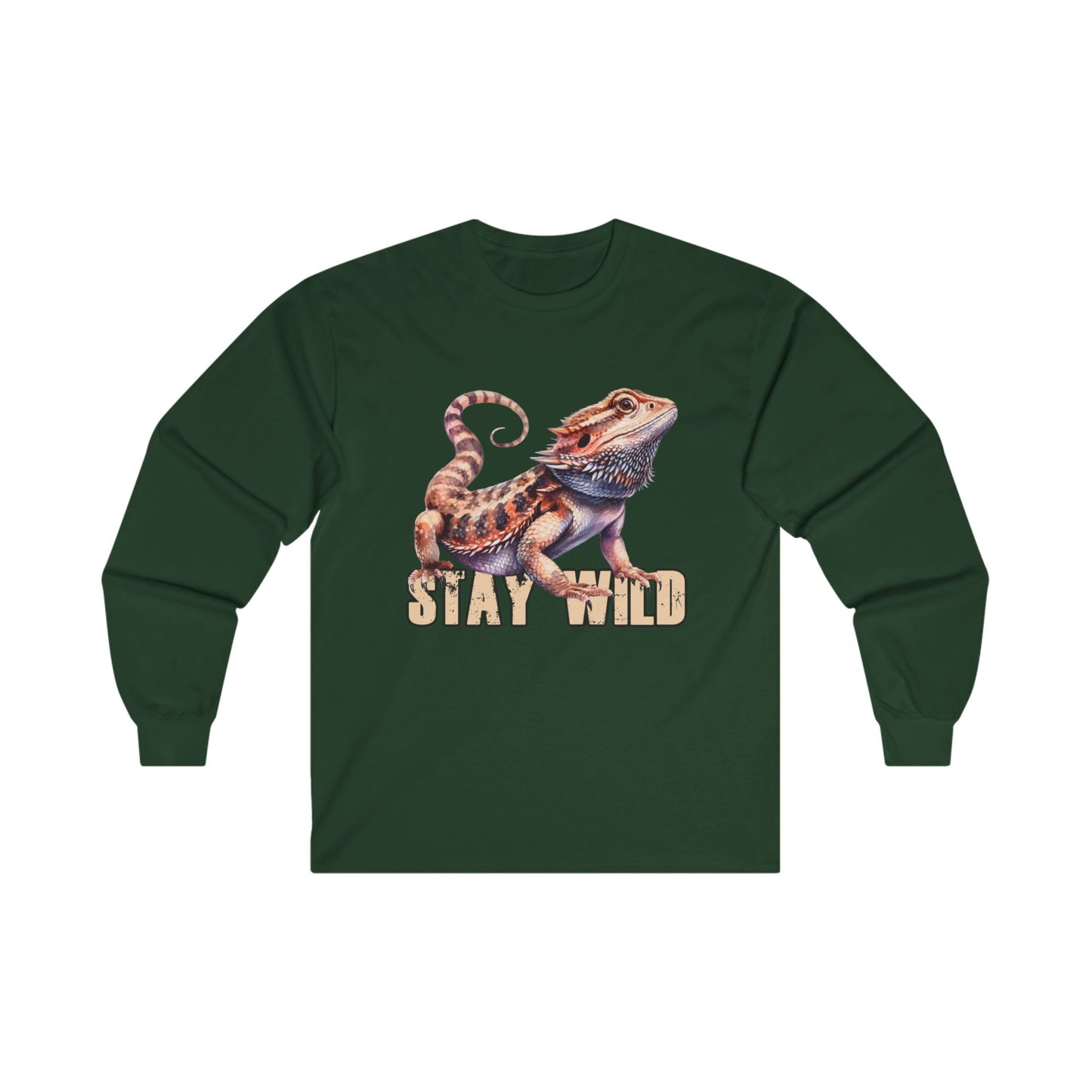 "STAY WILD" by Electric Lizard - Unisex Ultra Cotton Long Sleeve Tee / ECO-Friendly